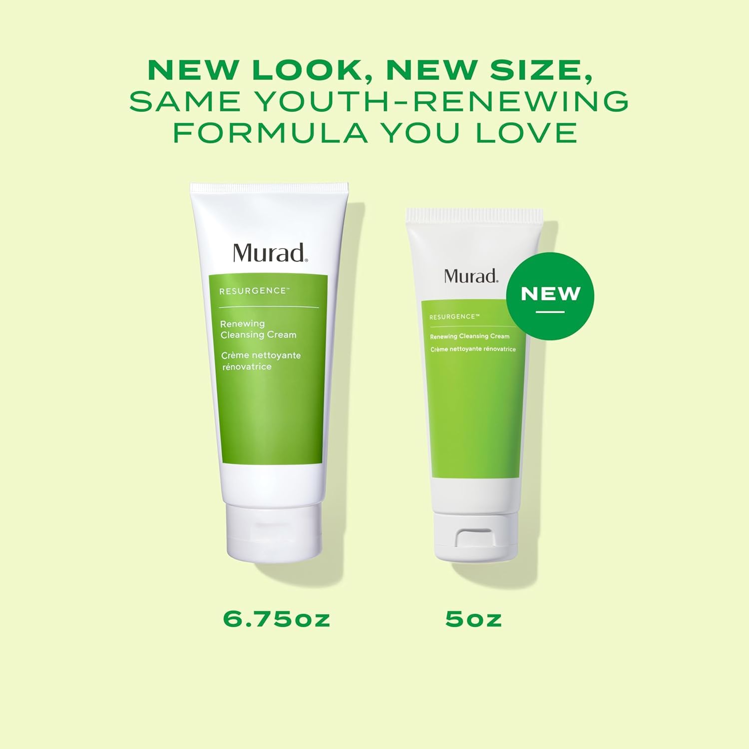 Murad Renewing Cleansing Cream glass jar packaging on countertop