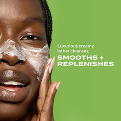 Murad Renewing Cleansing Cream during application highlighting apricot oils