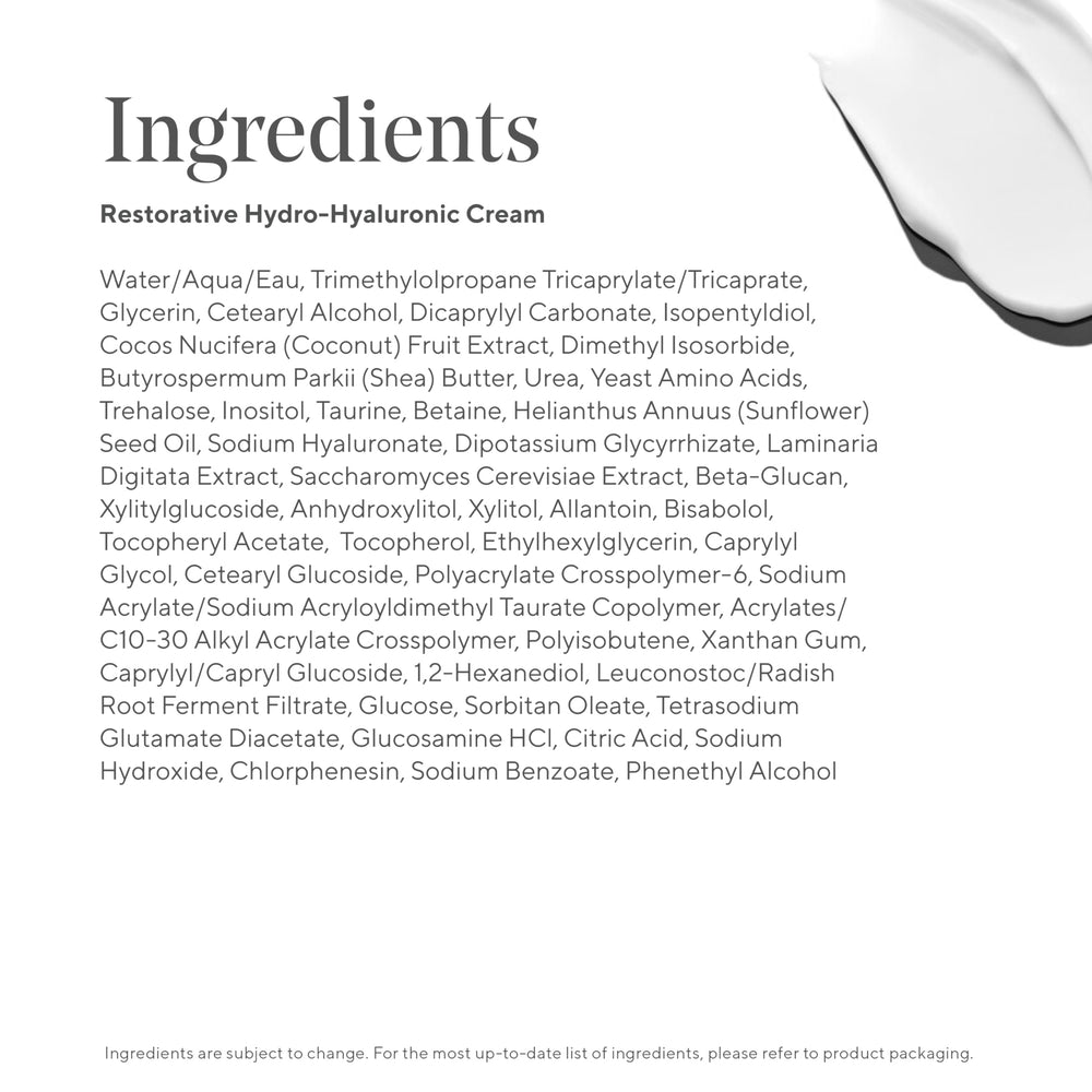 Murad Restorative Hydro-Hyaluronic Cream packaging close-up with coconut and shea details