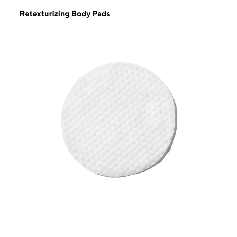 Murad Retexturizing Body Pads shown with a water droplet to evoke gentle exfoliation.