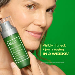 Application on the face illustrates targeted anti-aging care