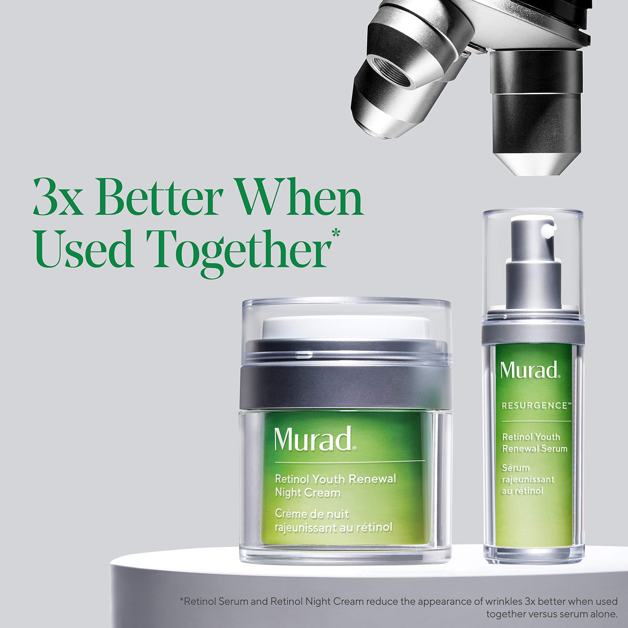 Murad Retinol Youth Renewal Serum swirl texture showing Hyaluronic Acid