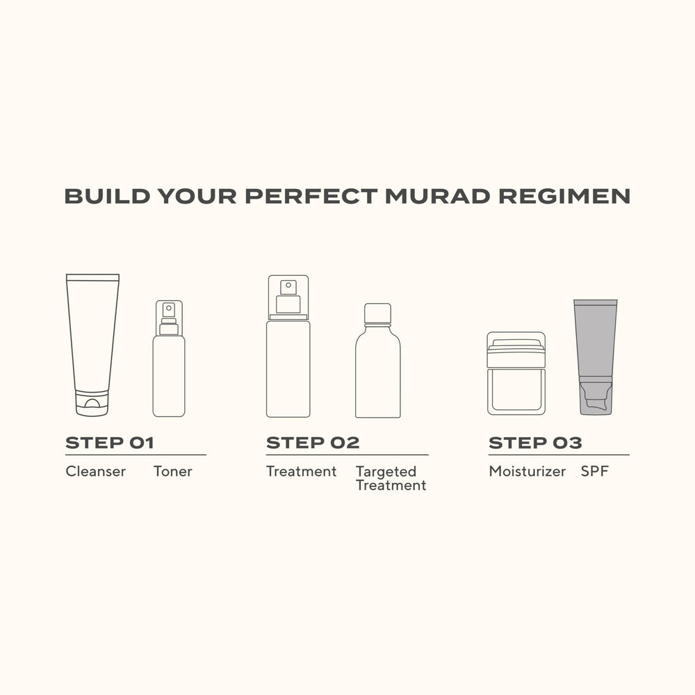 Murad Superactive morning routine shot with sun protection in view