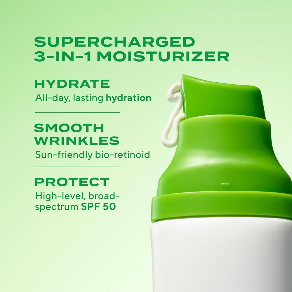 Murad Superactive moisturizer SPF 50 pump for easy, even application.