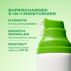 Murad Superactive moisturizer SPF 50 pump for easy, even application.