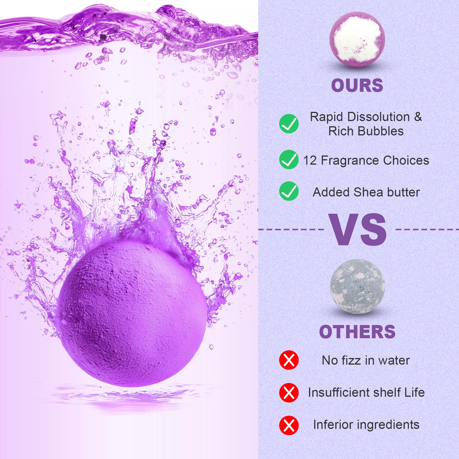 MURAN SHOWER jasmine fragrance bath bomb for mood uplift during baths.