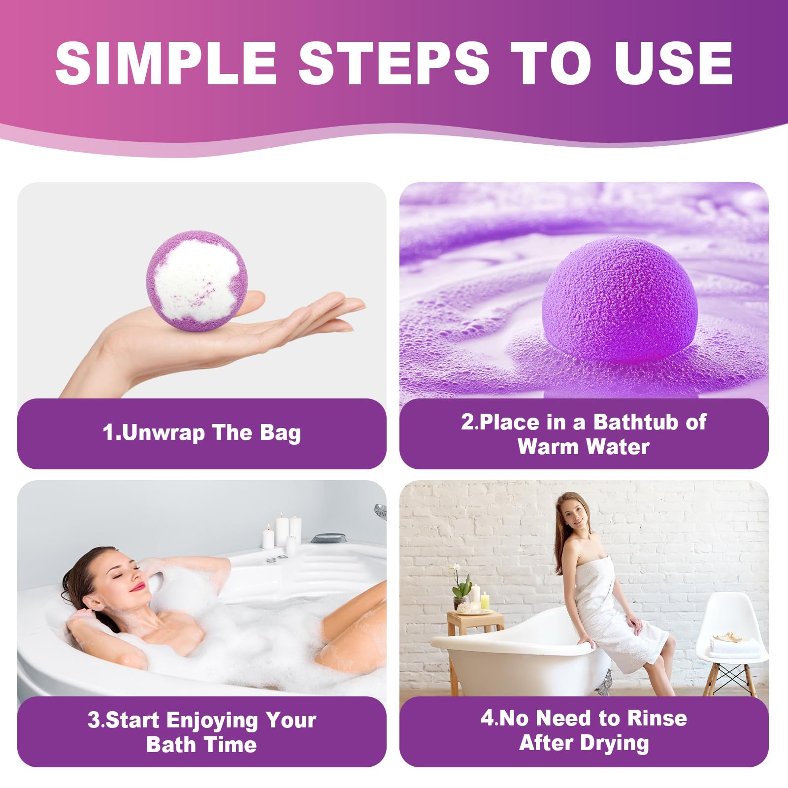MURAN SHOWER rose fragrance bath bomb for skin-friendly pampering.