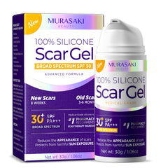MURASAKI BEAUTY silicone scar gel bottle with SPF 30 for scar care