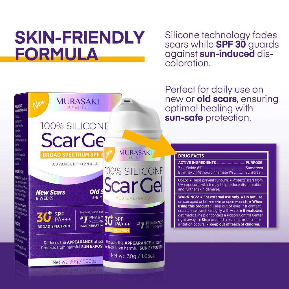 MURASAKI BEAUTY silicone scar gel texture close up for smooth application