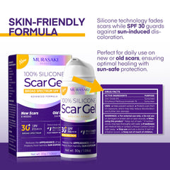 MURASAKI BEAUTY silicone scar gel texture close up for smooth application