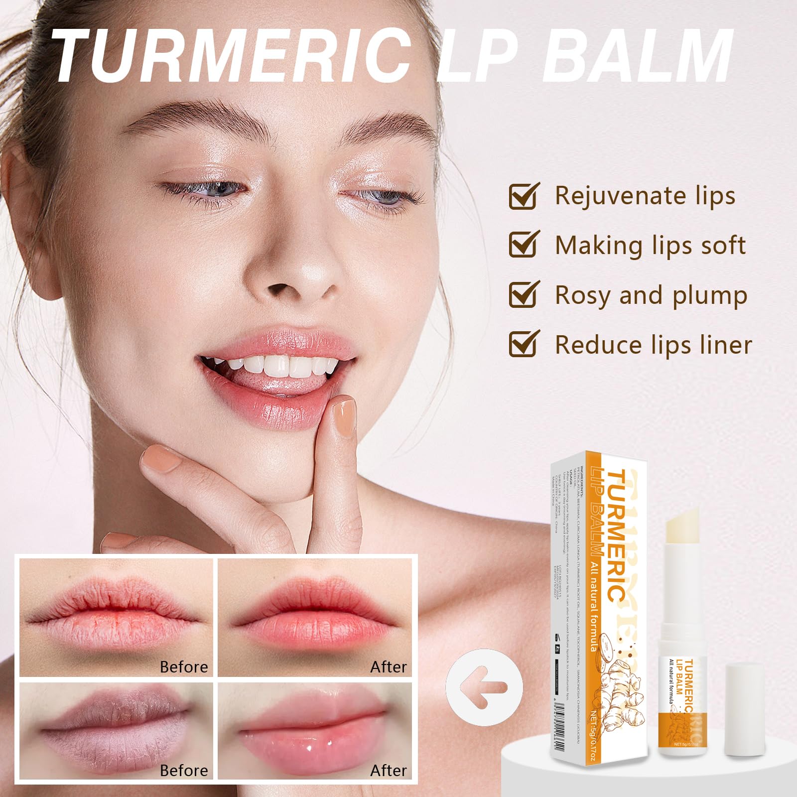 MUREND lip care for a soft pink tint and smoother lips.