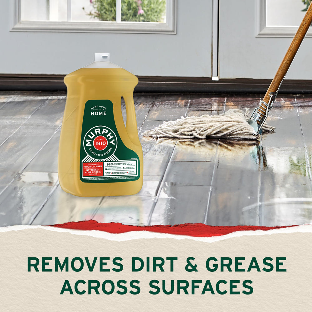 Murphy's Oil Soap on tables and cabinets for smooth surfaces