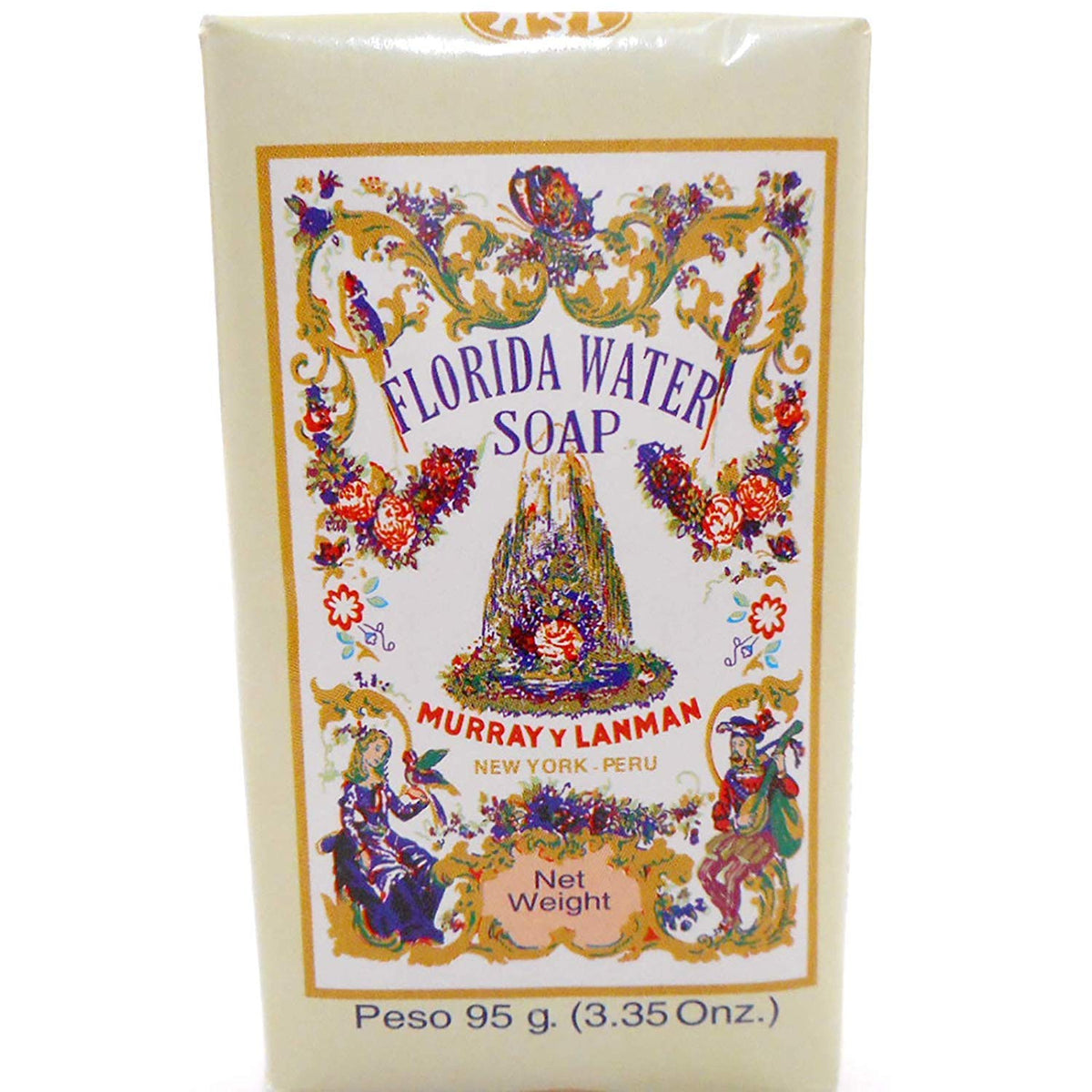 Jabón Murray y Lanman Agua de Florida en barra, aroma revitalizante para la piel.