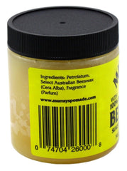 Murray's Beeswax jar close-up indicates easy application.