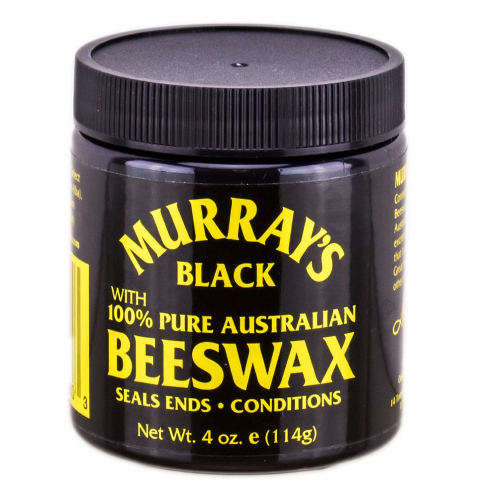 Murray's Cera de abejas negra en frasco de 4 onzas para rizos grandes y dreadlocks