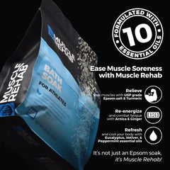 Muscle Rehab: vertido de la botella durante el remojo para alivio inmediato