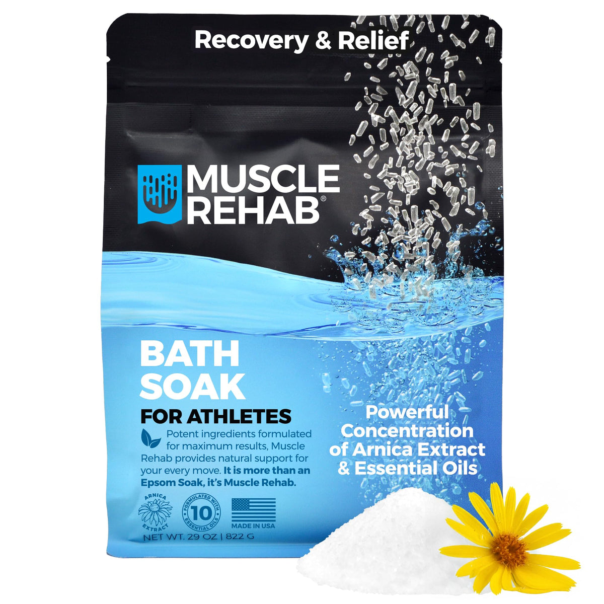 Muscle Rehab Arnica y Magnesio: remojo postentrenamiento para relajar músculos cansados