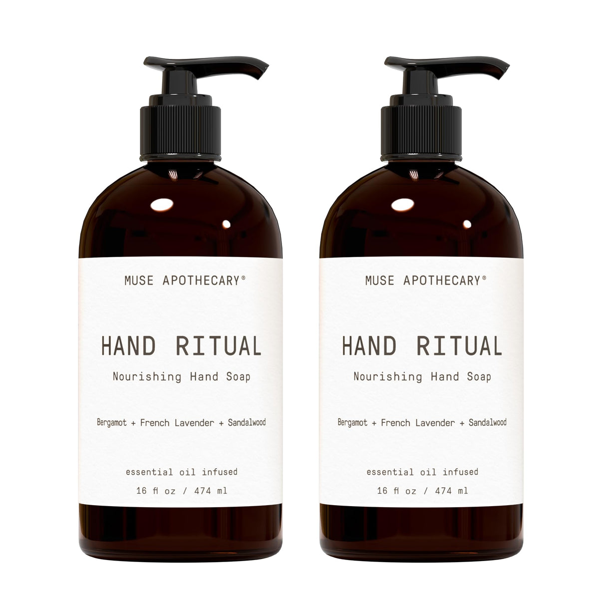 Ritual de Manos Muse Apothecary: botella elegante para ritual diario de cuidado de manos