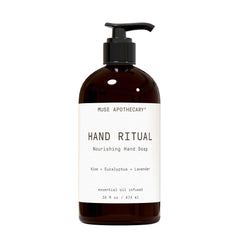Muse Apothecary Hand Ritual: botella de jabón con aroma de aceites esenciales para diario uso.