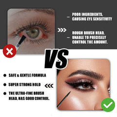 MUSELASH waterproof long-lasting glue in action provides secure lash wear.