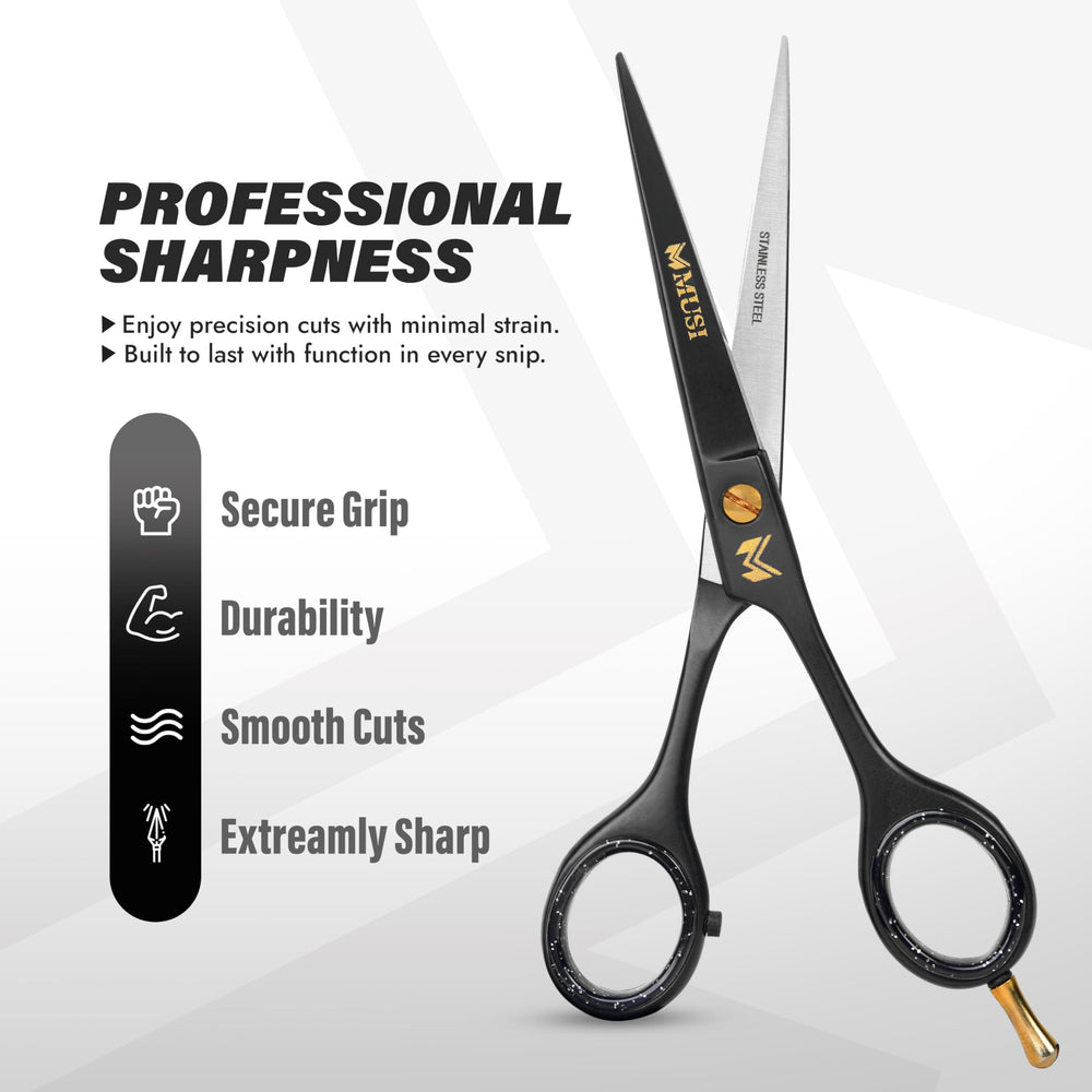 MUSI hair comb and travel pouch included for versatile on-the-go grooming.
