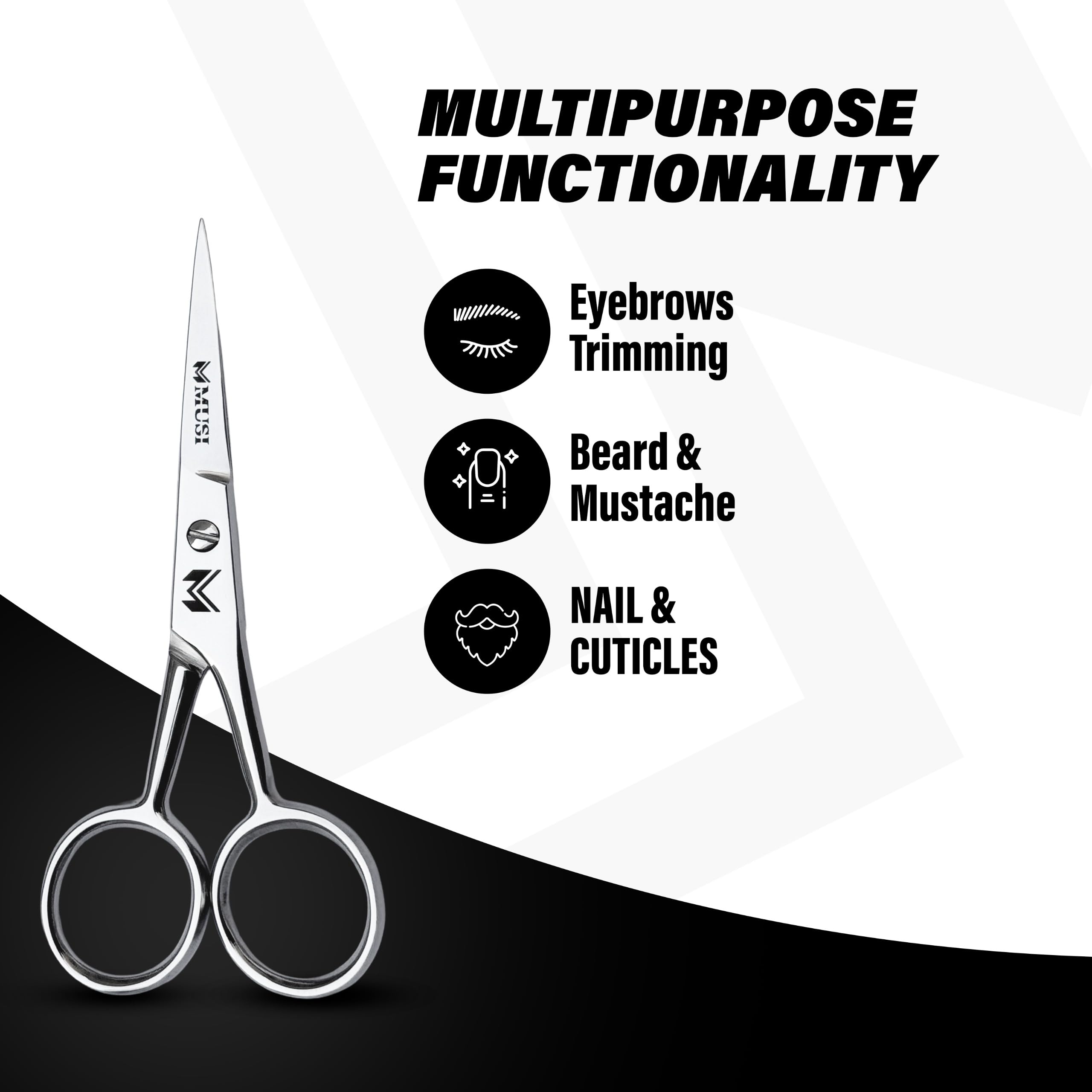 MUSI stainless steel multi-purpose grooming scissors perform well on wet or dry hair.
