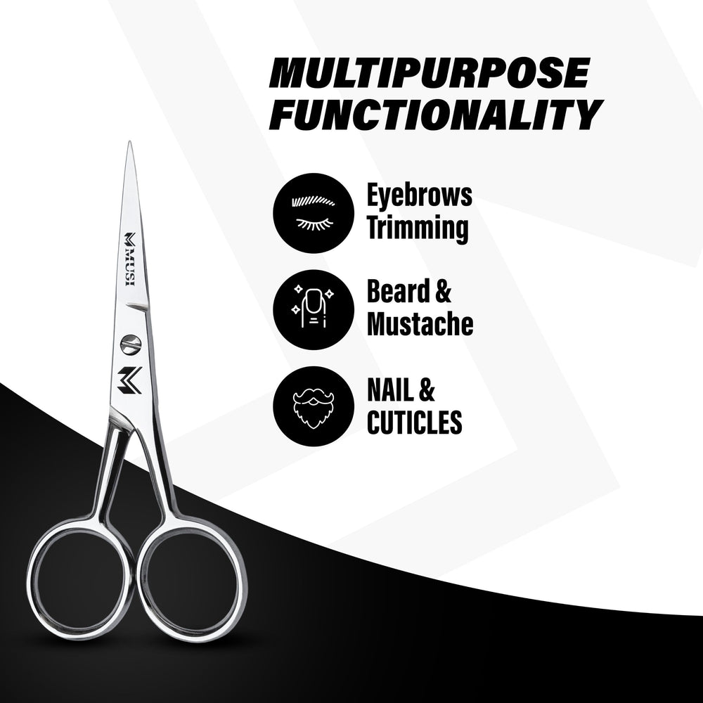 MUSI stainless steel multi-purpose grooming scissors perform well on wet or dry hair.