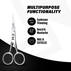 MUSI stainless steel multi-purpose grooming scissors perform well on wet or dry hair.