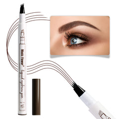 Music Flower Eyebrow Pencil cap closed, portable and tidy for on-the-go use.