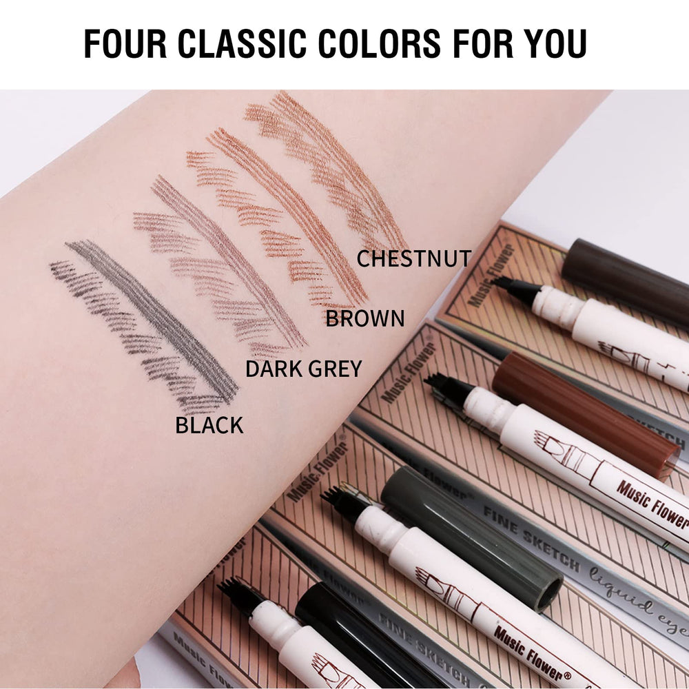 Music Flower Eyebrow Pencil Chestnut shade blends seamlessly with hair color.