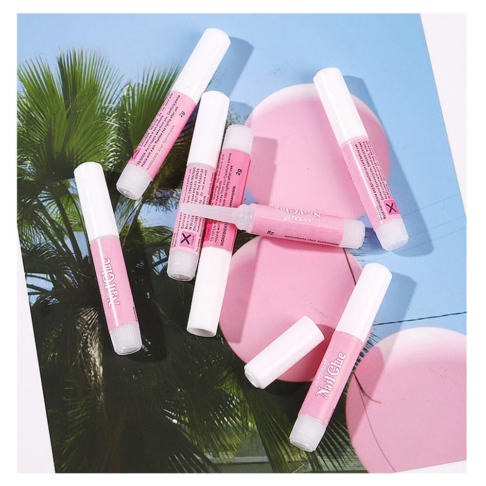 MUSILAN crystal glass nail file paired with glue for smooth shaping.