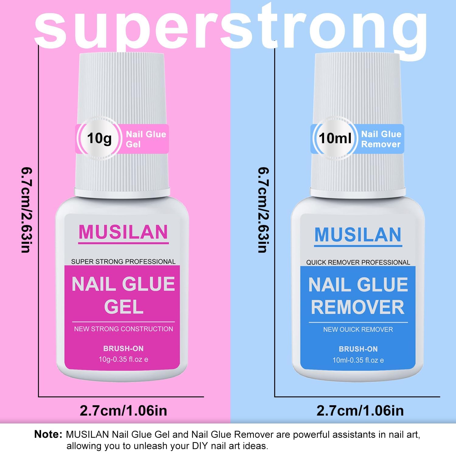 Musilan kit multifuncional para uñas, sirve para adherir y retirar uñas.