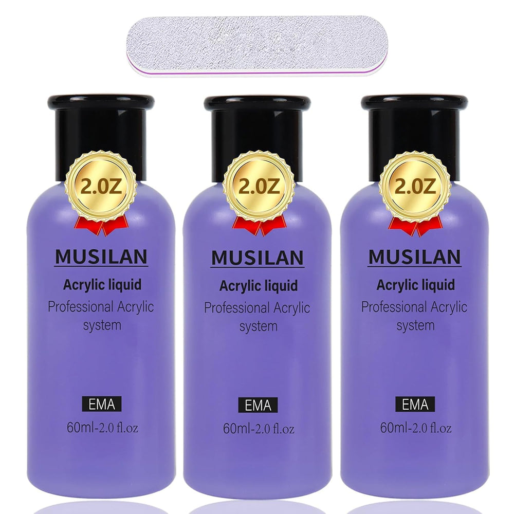 MUSILAN monómero para uñas, botella de 180 ml, cobertura uniforme y adherencia