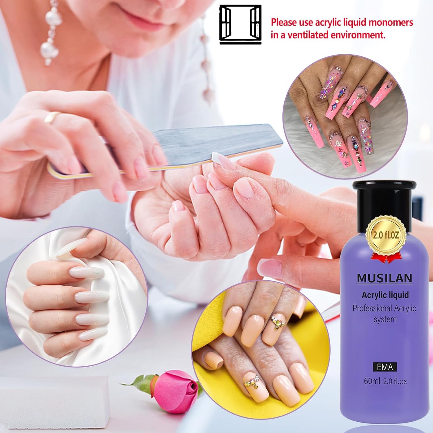 MUSILAN monómero para uñas, ideal para extensiones y arte 3D