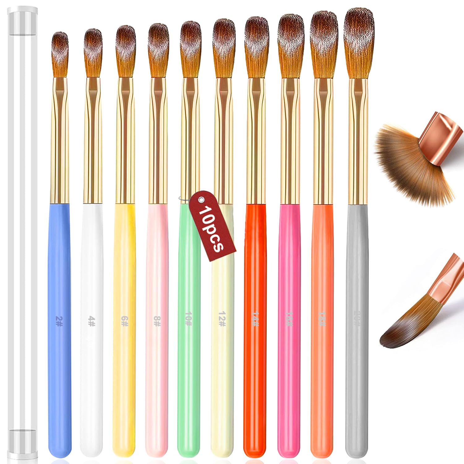 MUSILAN nail art brush set collection view for versatile acrylic designs