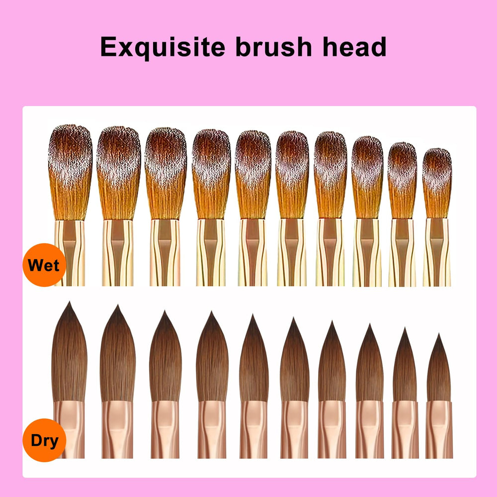 MUSILAN in-use brush demonstrating comfortable grip during nail art
