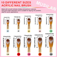 MUSILAN metal ferrule design securing brush head for steady use