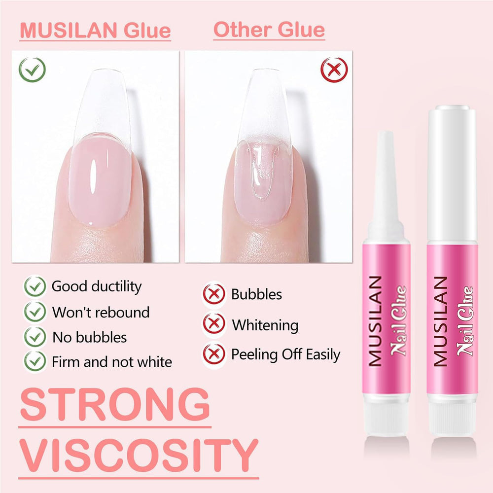 MUSILAN Glue bottle after use, highlighting secure storage and spill protection.