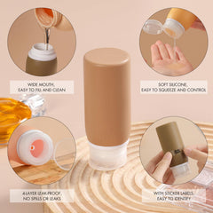Muslish Apricot silicone toothbrush covers keep brushes clean during trips.