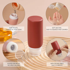 Muslish BPA-free silicone materials offer safe, odorless travel containers.