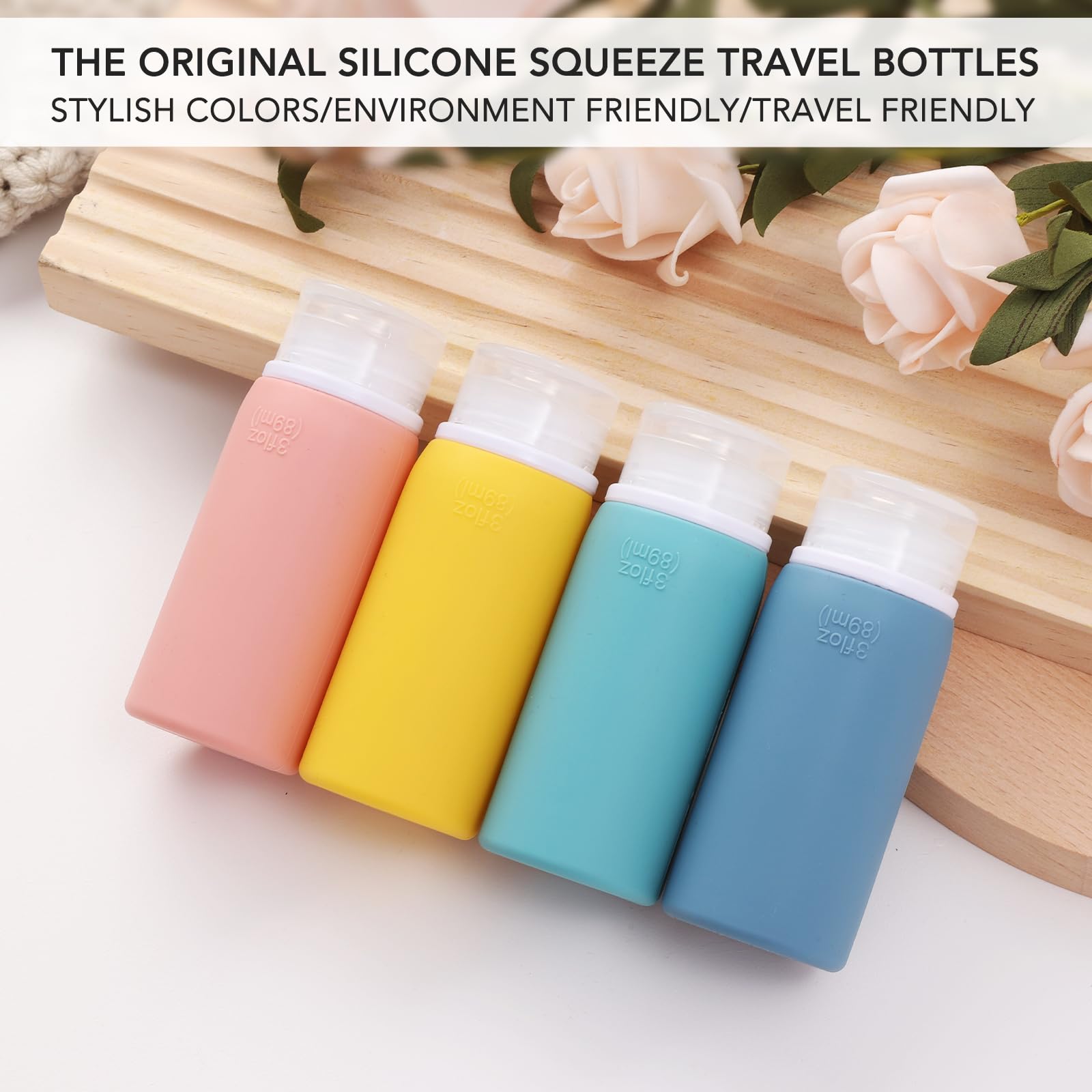 Muslish leak-proof silicone bottles with 4-layer cap prevent leaks.