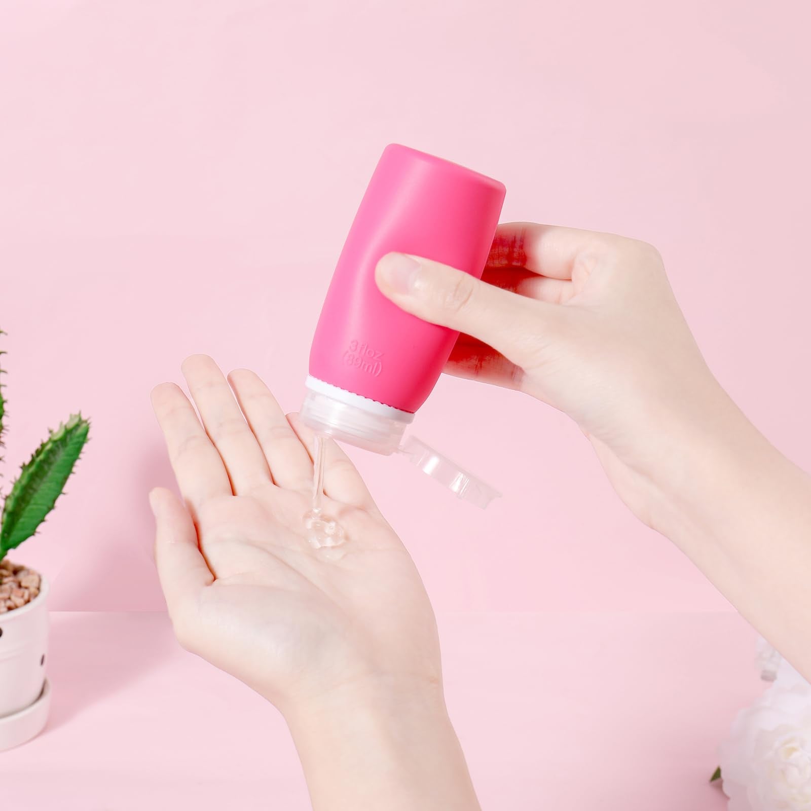 Muslish travel funnel helps fill containers neatly and mess-free.