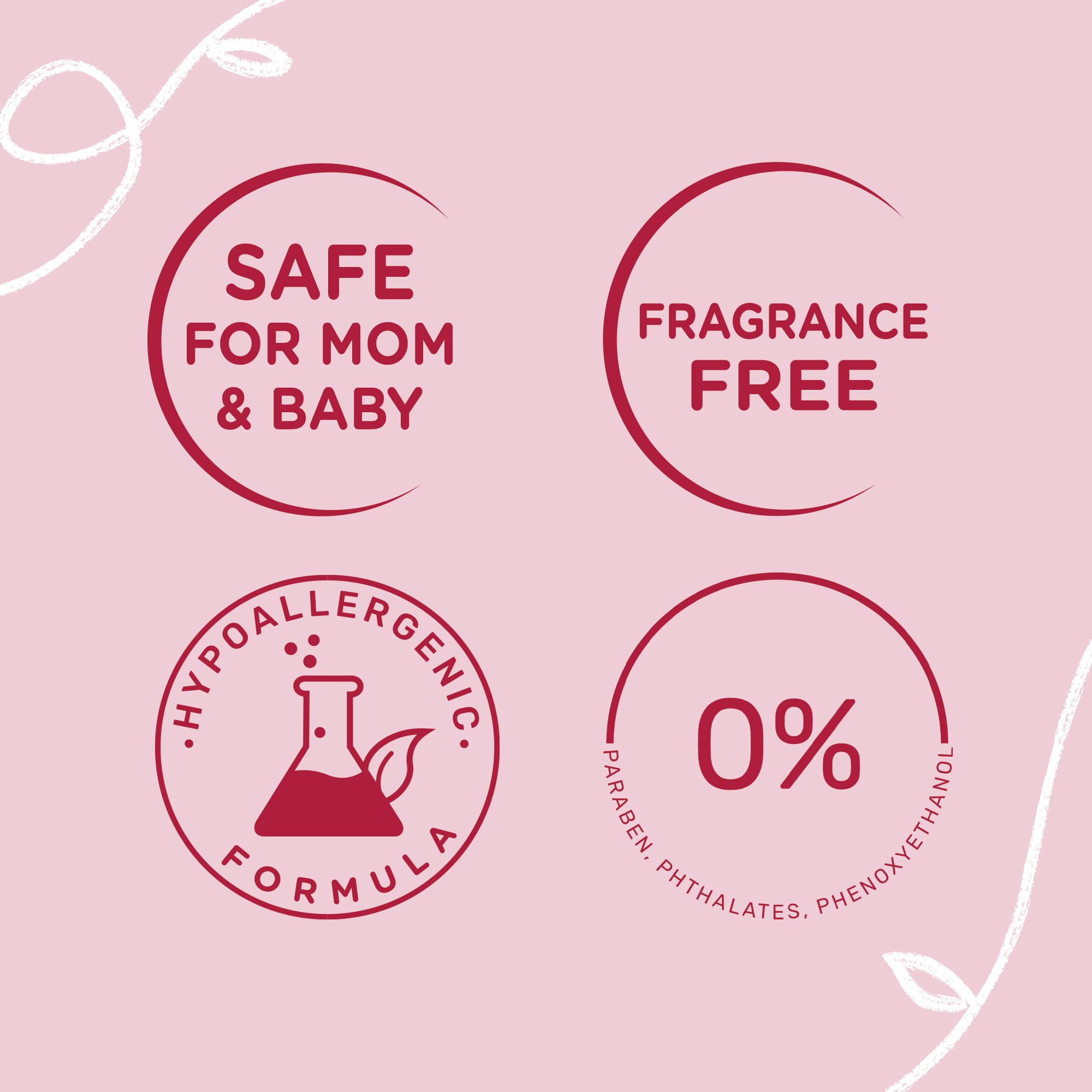 Mustela application image shows cream on torso for smooth, nourished skin.