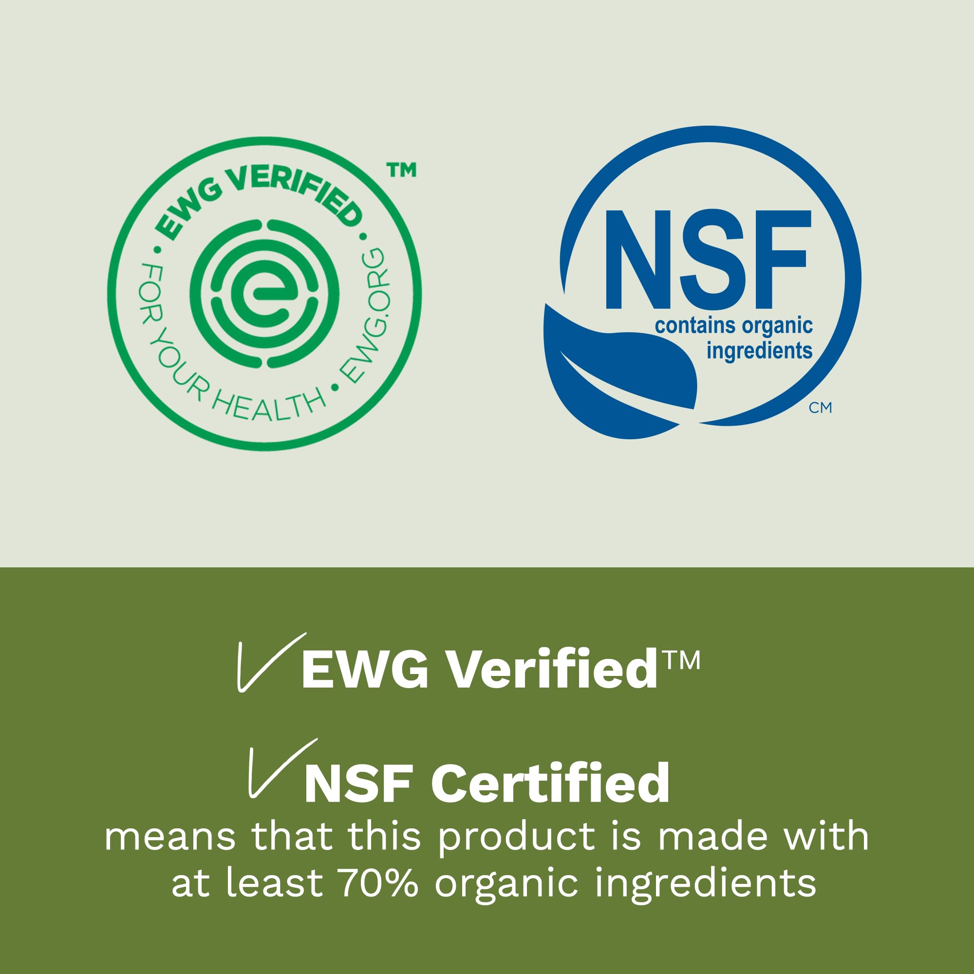 Mustela verificado por EWG para seguridad de la fórmula.