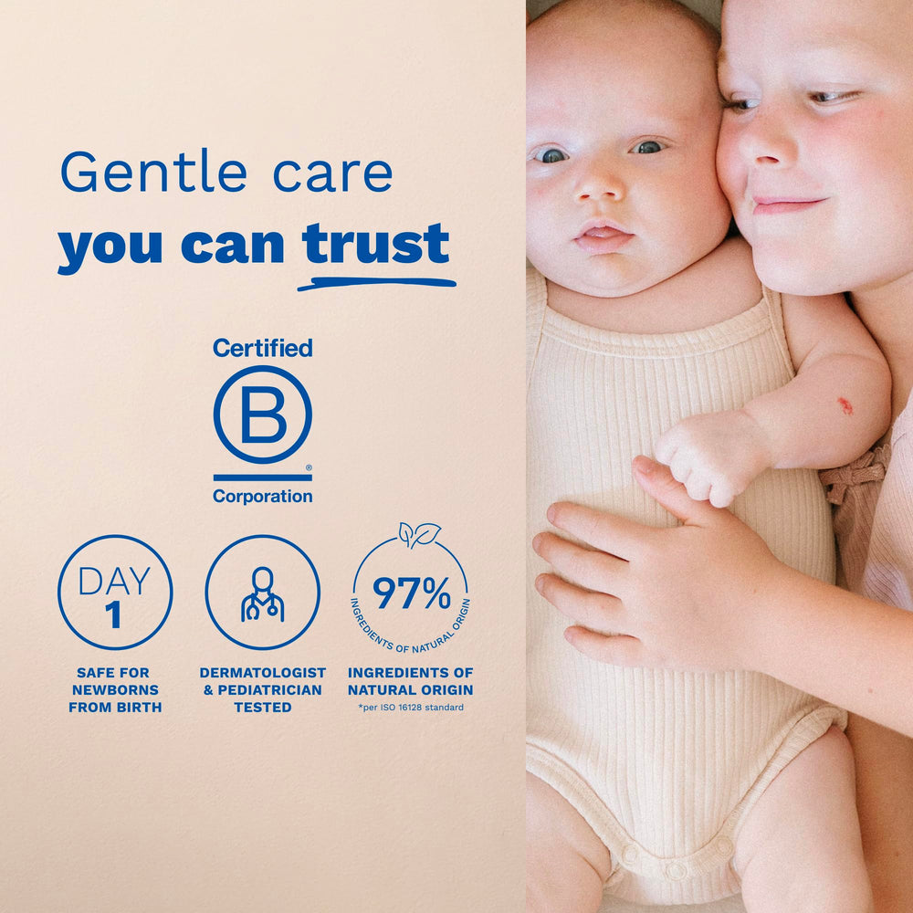 Mustela Musti hypoallergenic testing image showcases dermatology-grade safety.
