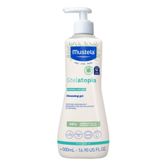 Mustela Stelatopia cleansing gel bottle for gentle baby wash during bath
