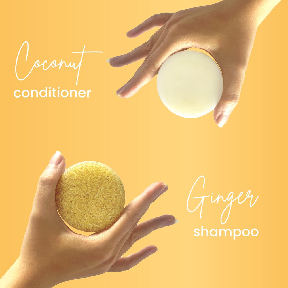 Muun Ginger Acondicionador en Barra Pack, empaque compacto, perfecto para viaje.