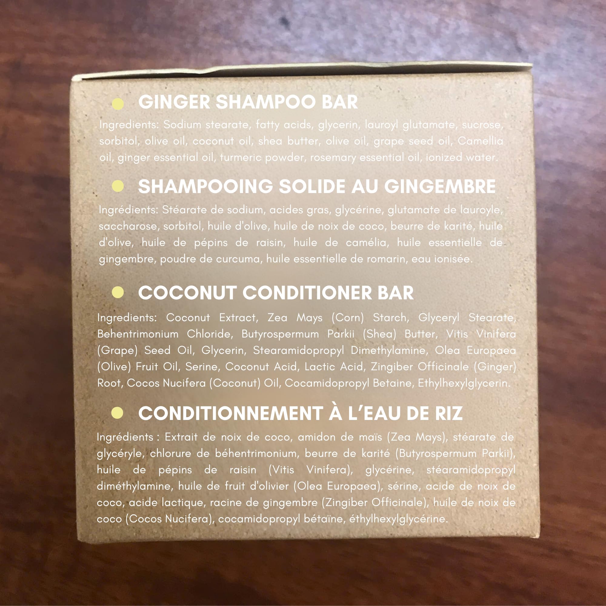 Muun Ginger Bar sostenible, vegano y sin plástico.