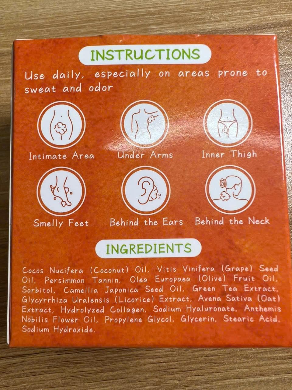Muun Persimmon Soap Pack 3 daily use on sweat-prone areas