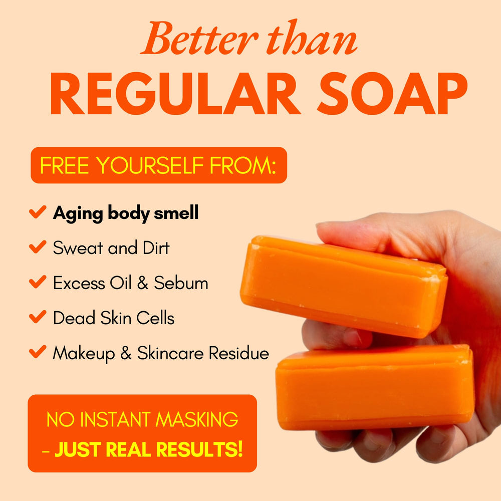 Muun Persimmon Soap Pack 3 odor-elimination focus near neck and arms